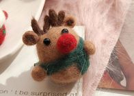 Christmas Wool Balls Craft , Small Felt Balls Cute Santa Elk Pattern